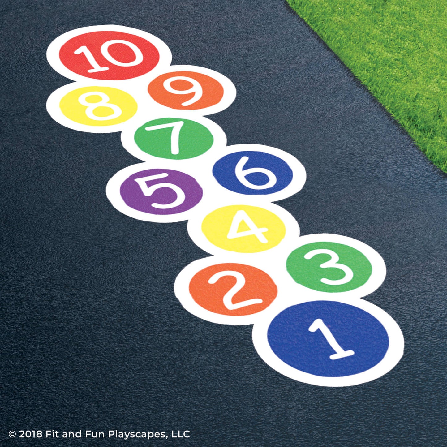 Circle Hopscotch Reusable Playground Stencil