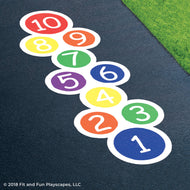 Circle Hopscotch Reusable Playground Stencil