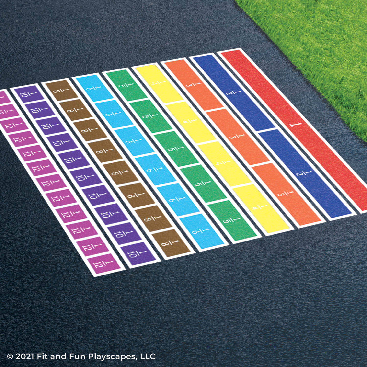 Fraction Actionz Reusable Stencil