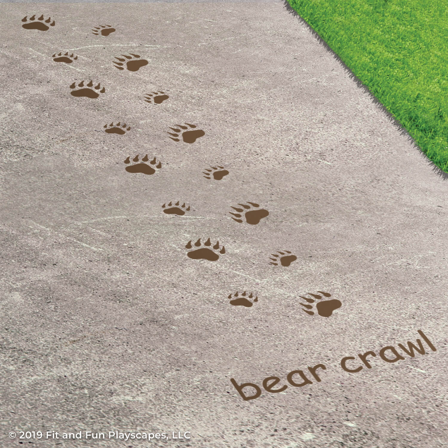 Nature Motor Sensory Path Reusable Playground Stencil Package
