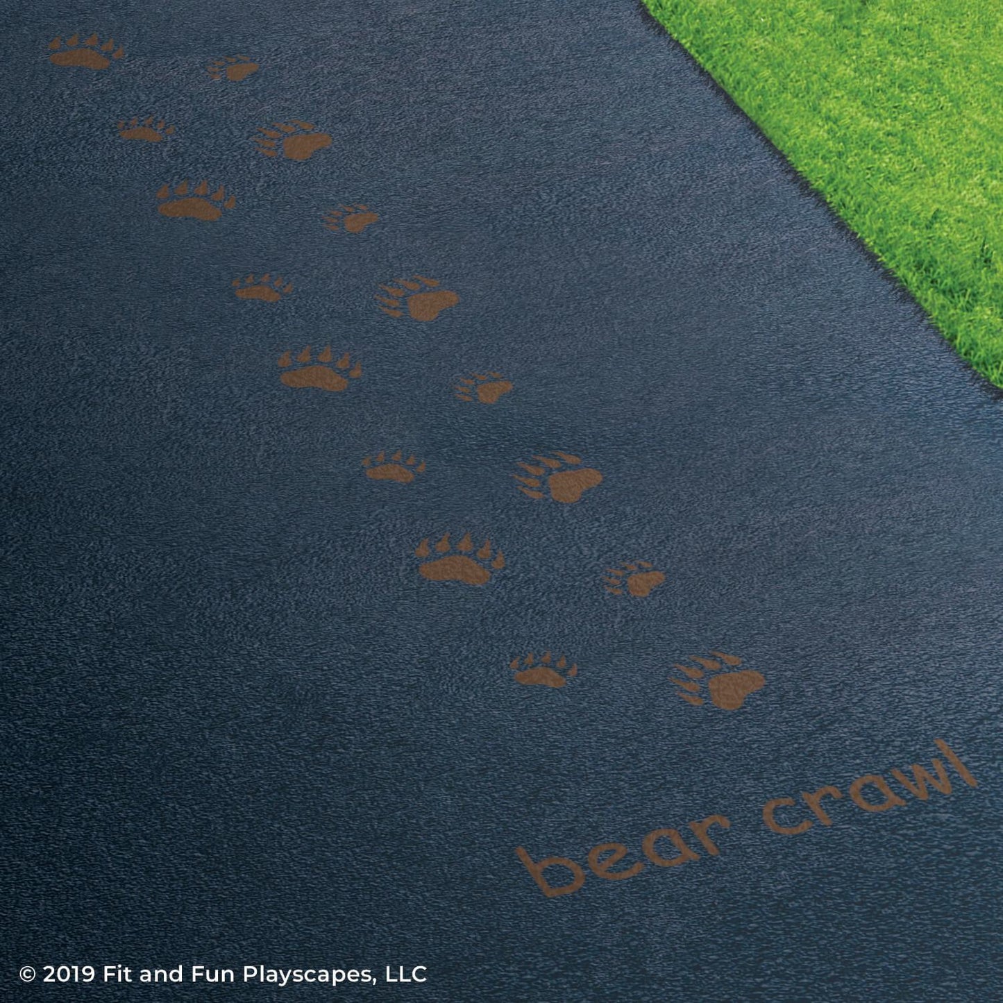 Bear Crawl Reusable Playground Stencil
