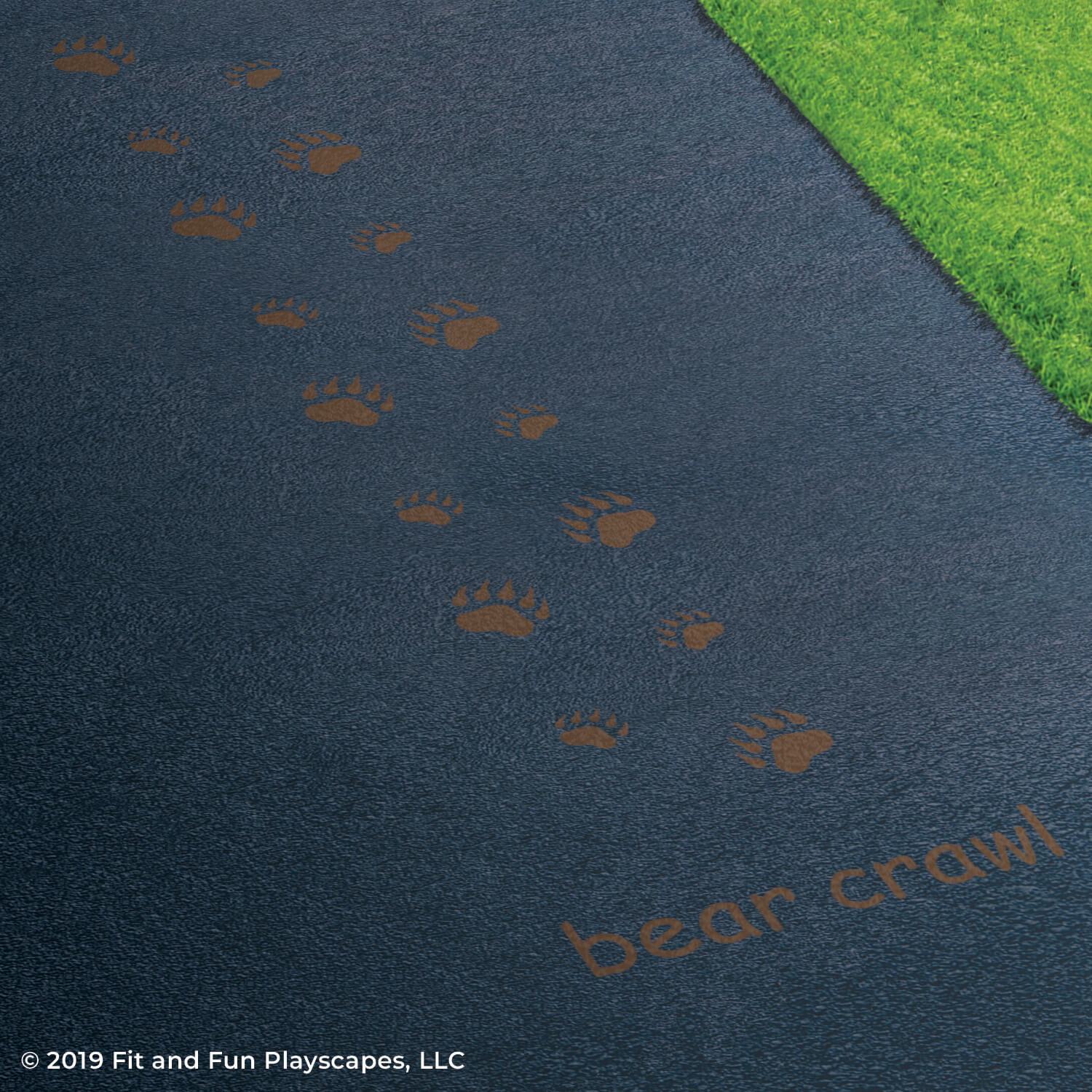 Bear Crawl Reusable Playground Stencil