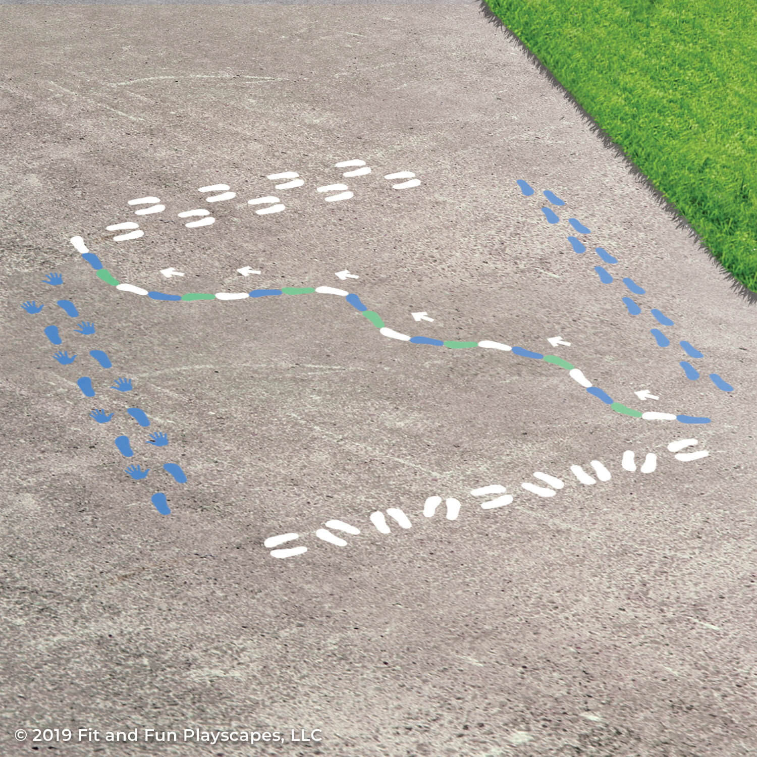 Nature Motor Sensory Path Reusable Playground Stencil Package