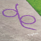 Tiptoe Snake Reusable Playground Stencil