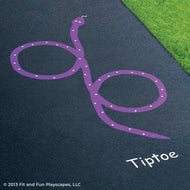 Tiptoe Snake Reusable Playground Stencil