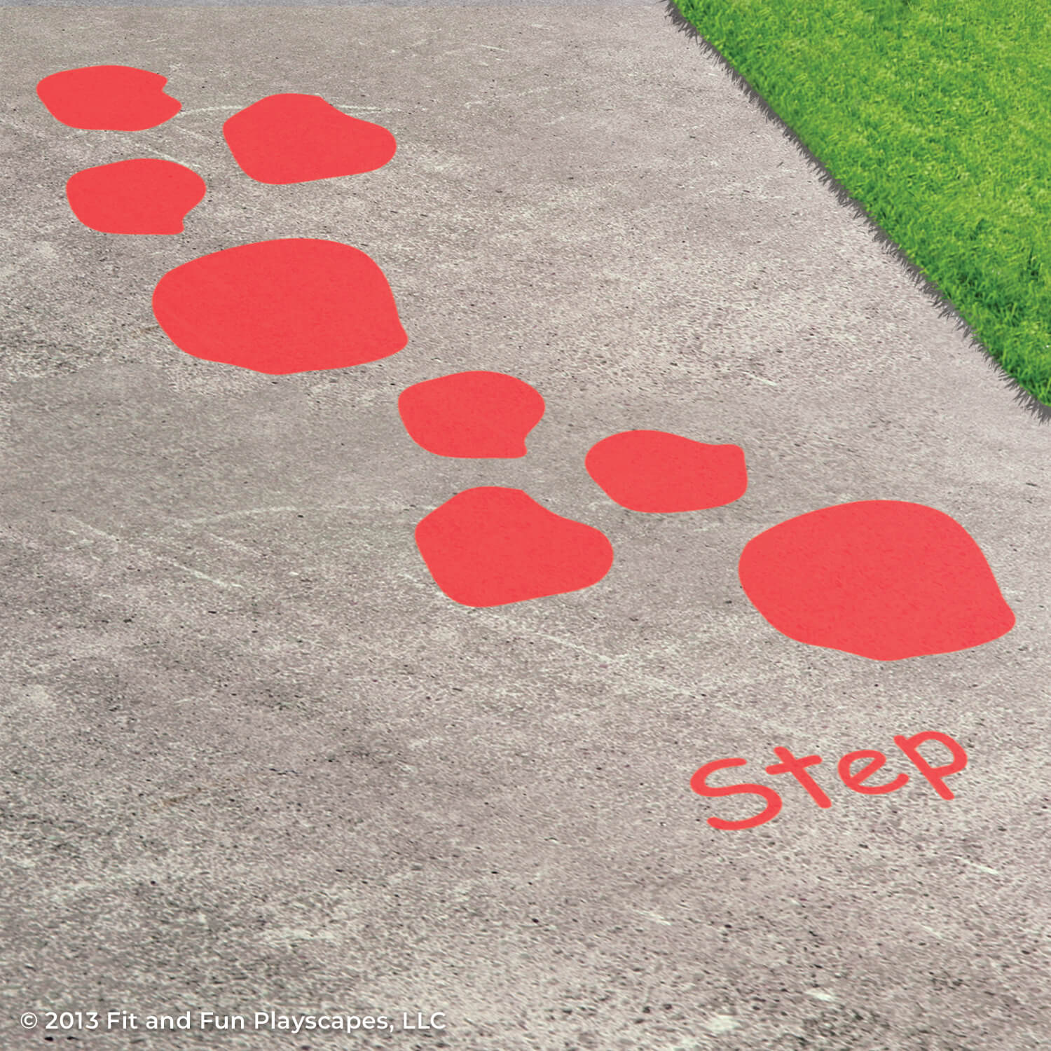 Space Jump Outdoor Sensory Path™ Playground Stencil Package
