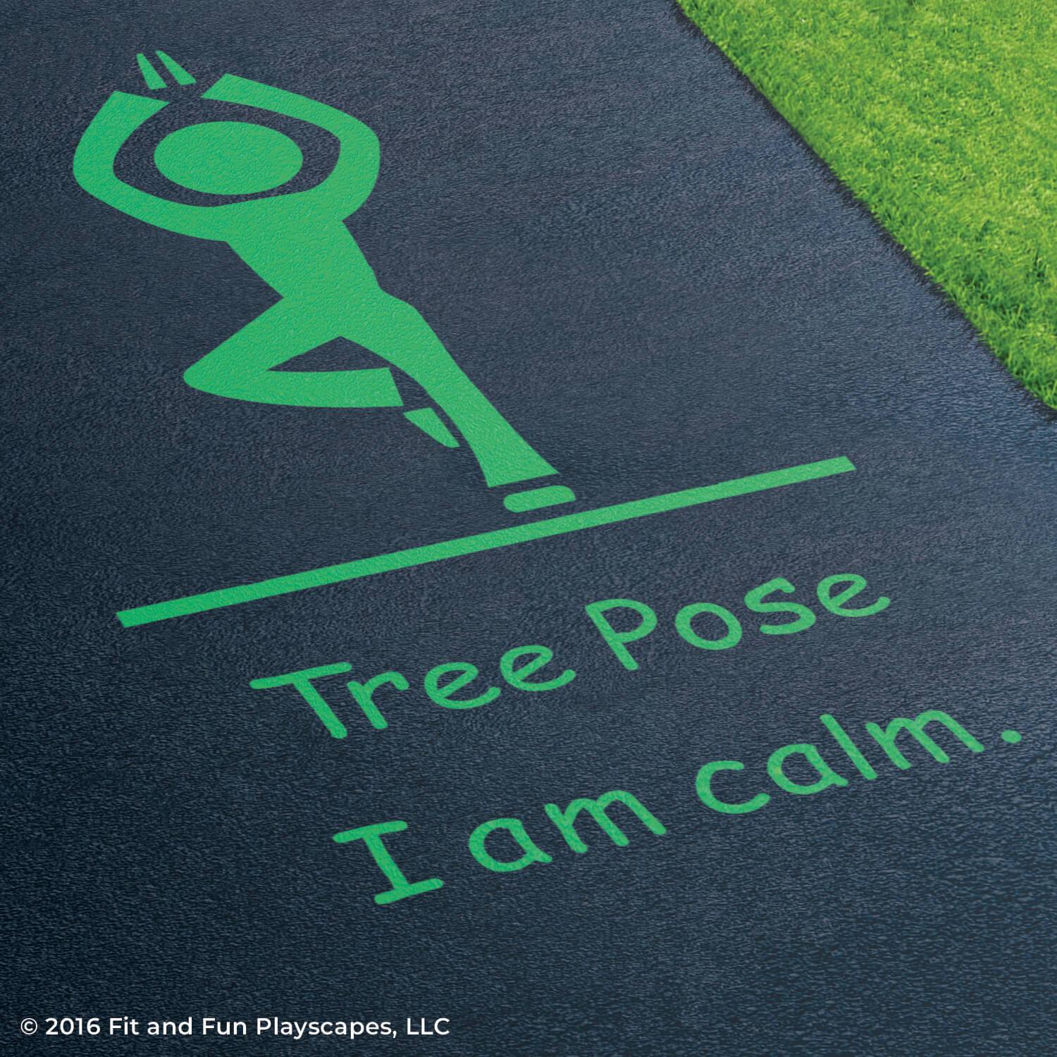 Tree Pose Reusable Stencil
