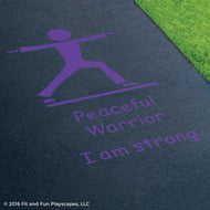 Peaceful Warrior Reusable Playground Stencil