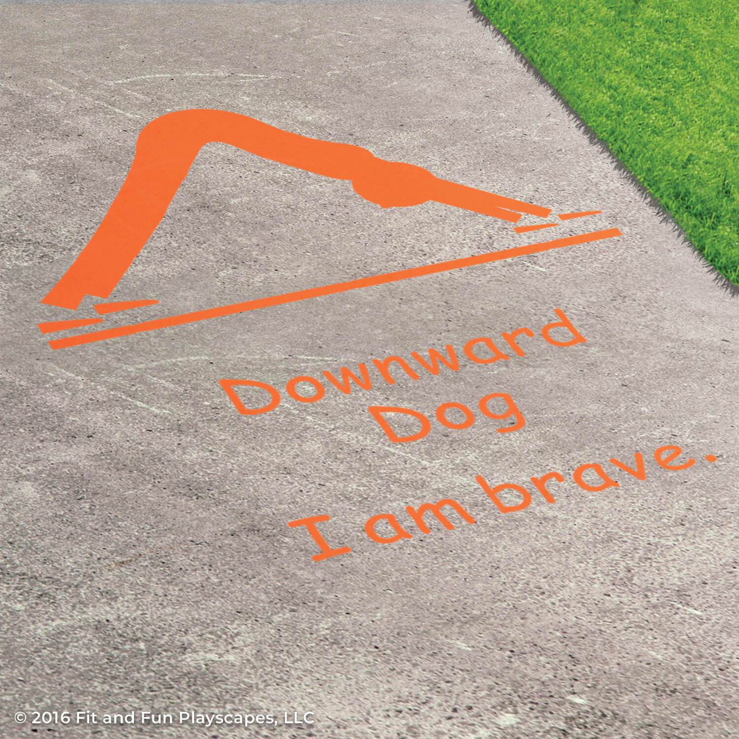 Downward Dog Reusable Playground Stencil