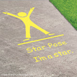 Star Pose Reusable Playground Stencil
