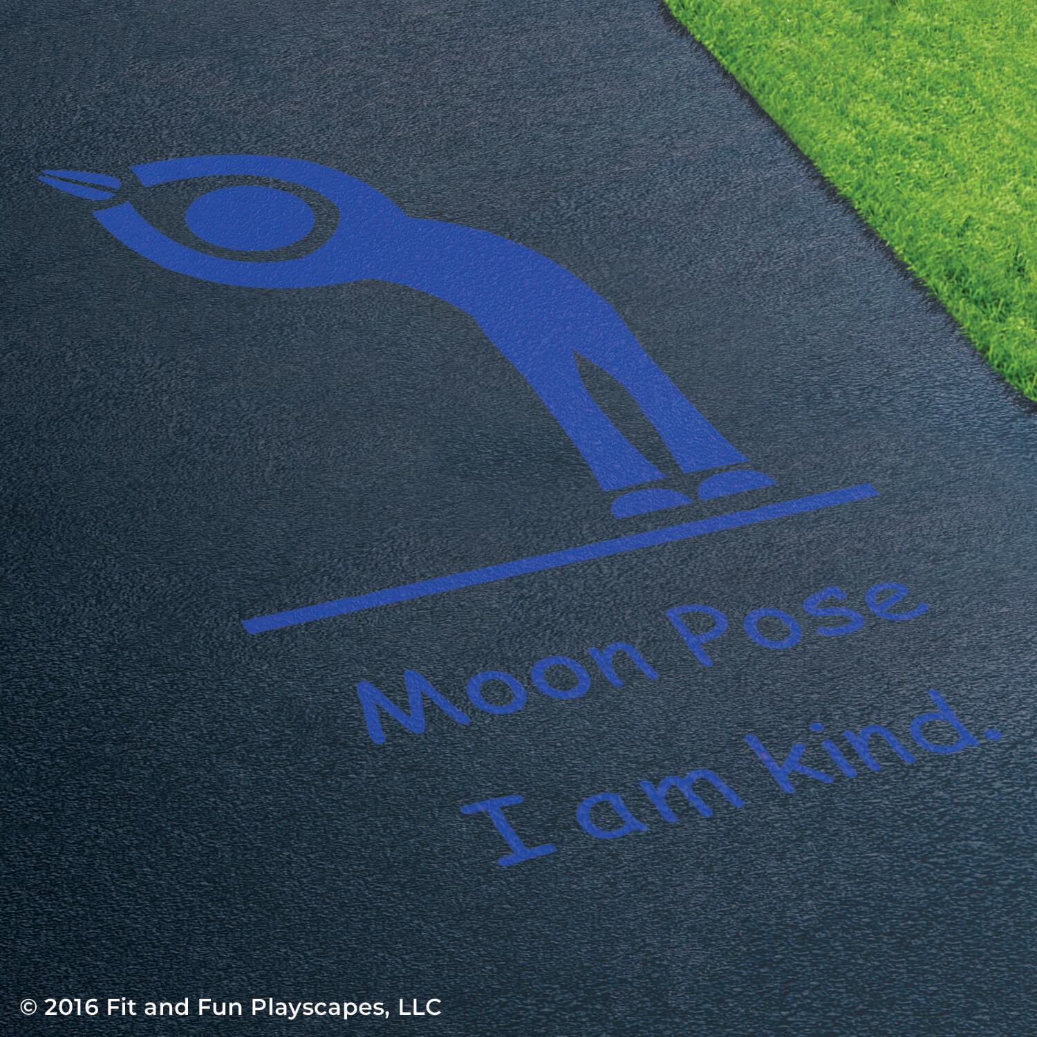 Moon Pose Reusable Playground Stencil