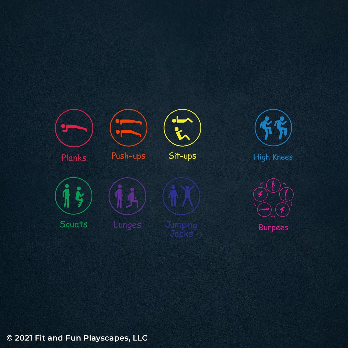 Wellness Stations Reusable Playground Stencil Package