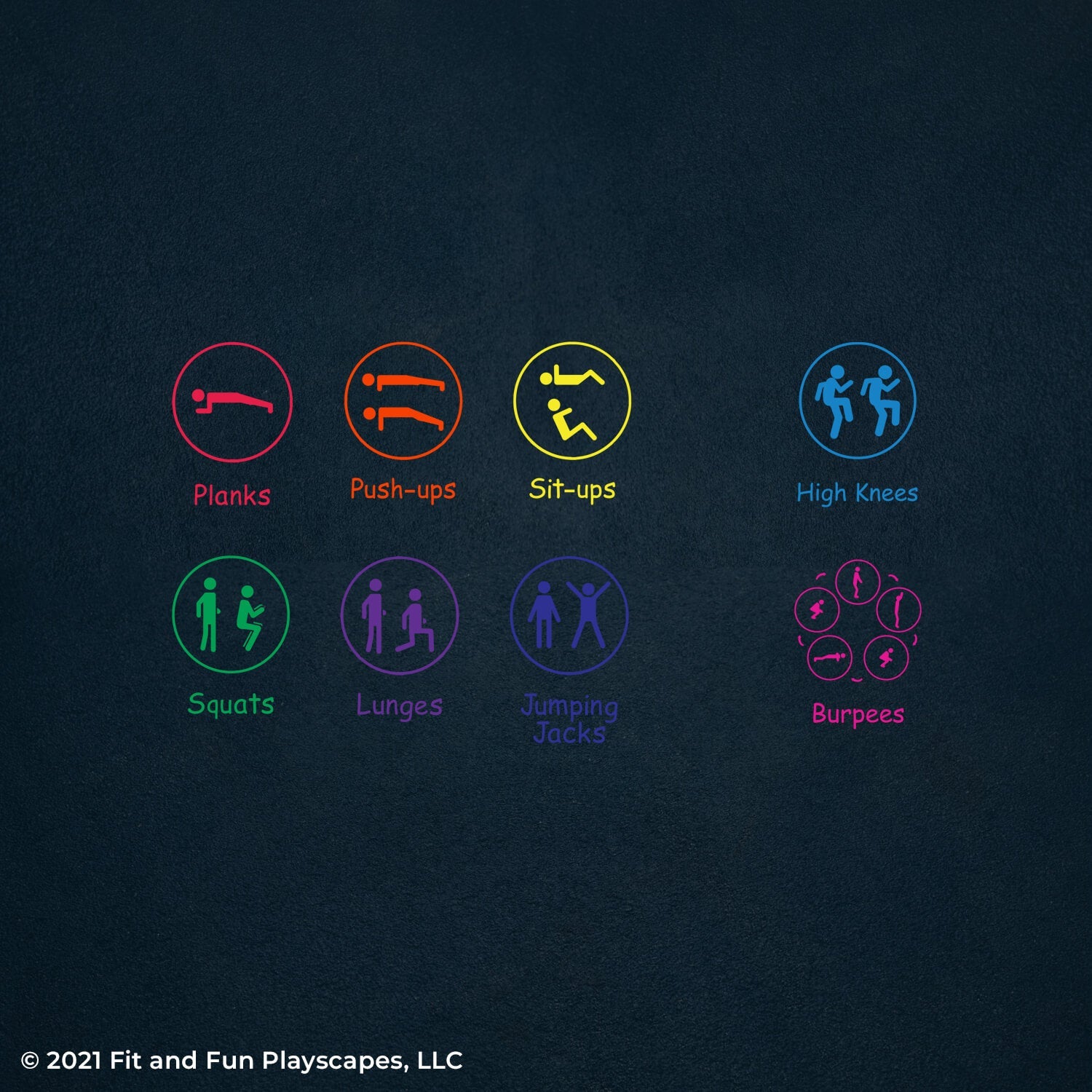 Wellness Stations Reusable Playground Stencil Package