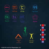 Wellness Stations Reusable Playground Stencil Package