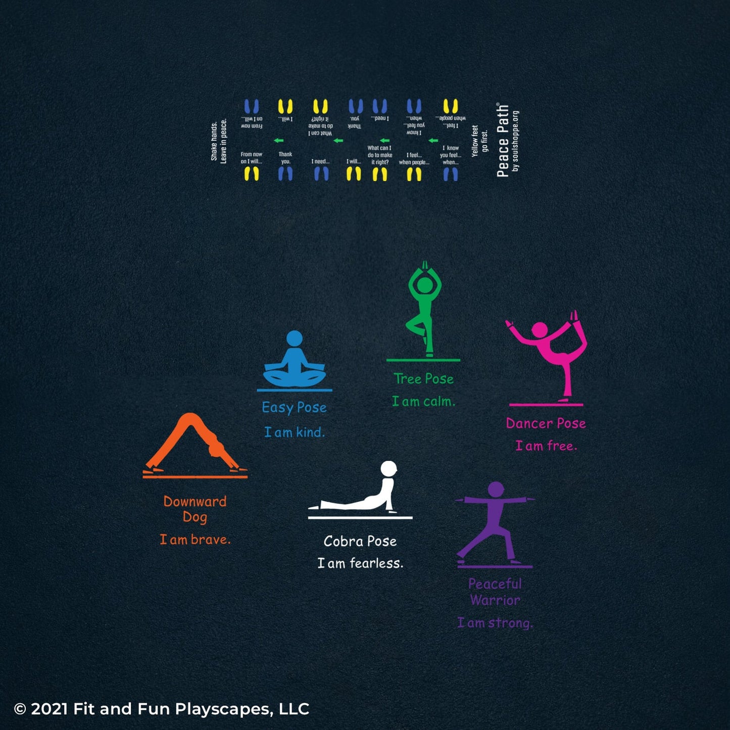 Mindfulness & Kindness Reusable Playground Stencil Package